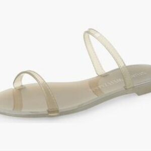 Stuart Weitzman Sawyer Slide Sandals- Flannel